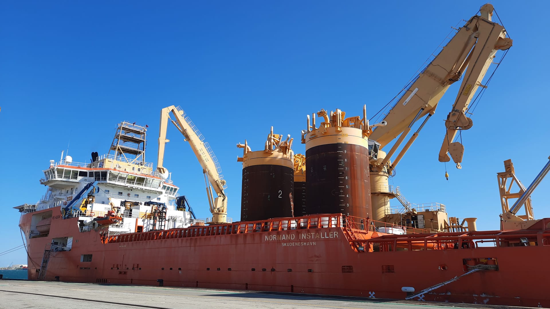 Installation des lignes d’ancrage